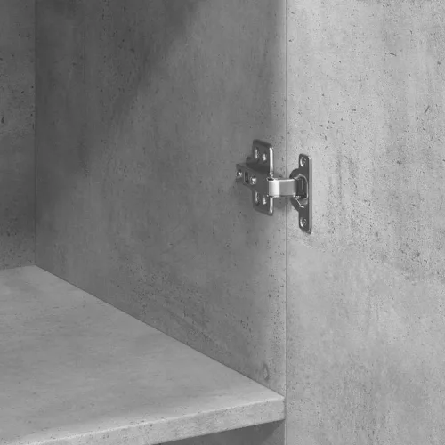  betonszürke szerelt fa tárolószekrény 70 x 42,5 x 225 cm