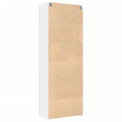  fehér szerelt fa tárolószekrény 80 x 42,5 x 225 cm