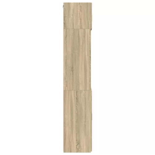  sonoma tölgy színű szerelt fa tárolószekrény 80 x 42,5 x 225 cm