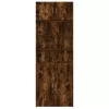  füstös tölgy színű szerelt fa tárolószekrény 80 x 42,5 x 225 cm