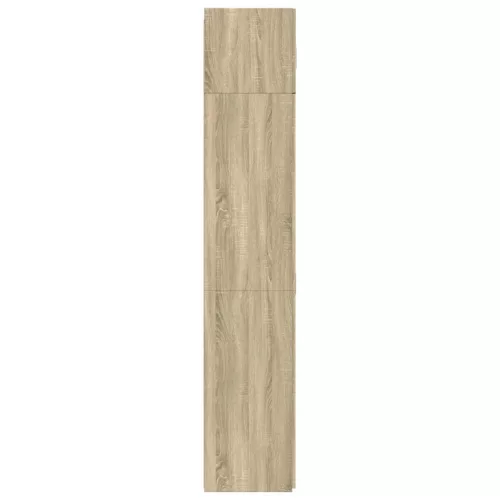  sonoma tölgy színű szerelt fa tárolószekrény 80 x 42,5 x 225 cm