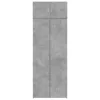  betonszürke szerelt fa tárolószekrény 80 x 42,5 x 225 cm