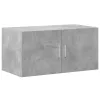  betonszürke szerelt fa tárolószekrény 80 x 42,5 x 225 cm