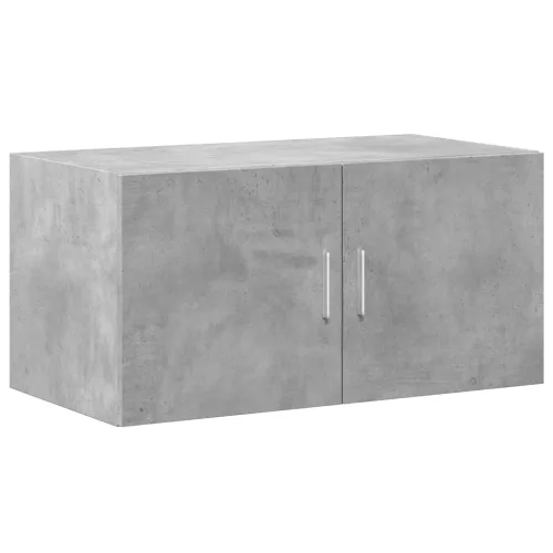  betonszürke szerelt fa tárolószekrény 80 x 42,5 x 225 cm