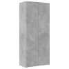  betonszürke szerelt fa tárolószekrény 80 x 42,5 x 225 cm