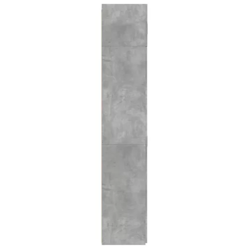  betonszürke szerelt fa tárolószekrény 80 x 42,5 x 225 cm