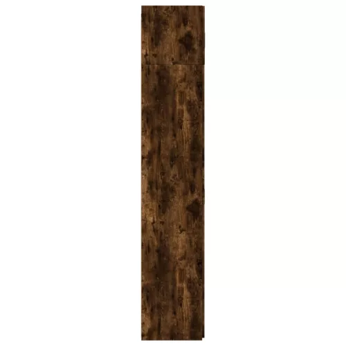  füstös tölgy színű szerelt fa tárolószekrény 80 x 42,5 x 225 cm