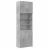  betonszürke szerelt fa magasszekrény 80 x 42,5 x 249 cm