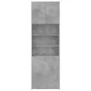  betonszürke szerelt fa magasszekrény 80 x 42,5 x 249 cm