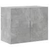  betonszürke szerelt fa magasszekrény 80 x 42,5 x 249 cm