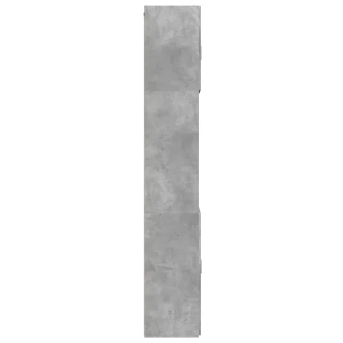  betonszürke szerelt fa magasszekrény 80 x 42,5 x 249 cm
