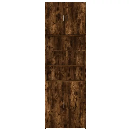  füstös tölgy színű szerelt fa magasszekrény 80 x 42,5 x 249 cm