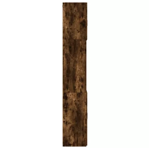  füstös tölgy színű szerelt fa magasszekrény 80 x 42,5 x 249 cm