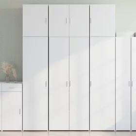  fehér szerelt fa magasszekrény 80 x 42,5 x 249 cm
