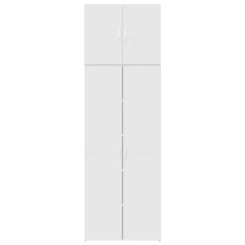  fehér szerelt fa magasszekrény 80 x 42,5 x 249 cm
