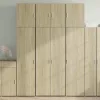  sonoma tölgy színű szerelt fa magasszekrény 80 x 42,5 x 249 cm