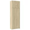  sonoma tölgy színű szerelt fa magasszekrény 80 x 42,5 x 249 cm