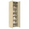  sonoma tölgy színű szerelt fa magasszekrény 80 x 42,5 x 249 cm