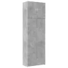  betonszürke szerelt fa magasszekrény 80 x 42,5 x 249 cm