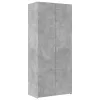  betonszürke szerelt fa magasszekrény 80 x 42,5 x 249 cm