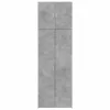  betonszürke szerelt fa magasszekrény 80 x 42,5 x 249 cm