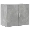  betonszürke szerelt fa magasszekrény 80 x 42,5 x 249 cm