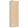  betonszürke szerelt fa magasszekrény 80 x 42,5 x 249 cm