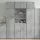  betonszürke szerelt fa magasszekrény 70 x 42,5 x 185 cm