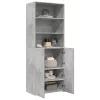  betonszürke szerelt fa magasszekrény 70 x 42,5 x 185 cm