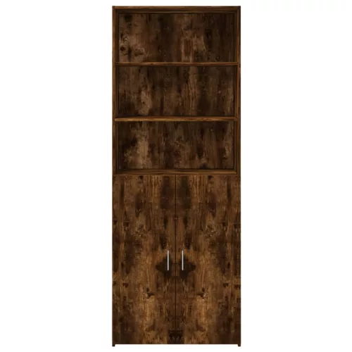  füstös tölgy színű szerelt fa magasszekrény 70 x 42,5 x 185 cm