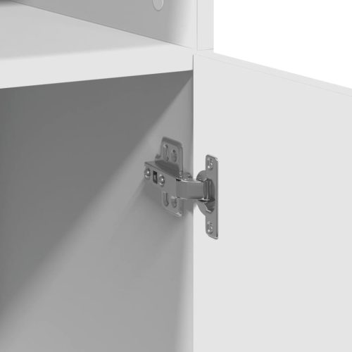  fehér szerelt fa magasszekrény 80 x 42,5 x 185 cm