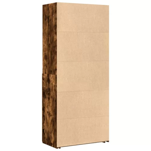  füstös tölgy színű szerelt fa magasszekrény 80 x 42,5 x 185 cm