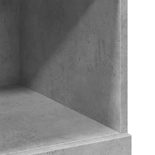  betonszürke szerelt fa magasszekrény 80 x 42,5 x 124 cm