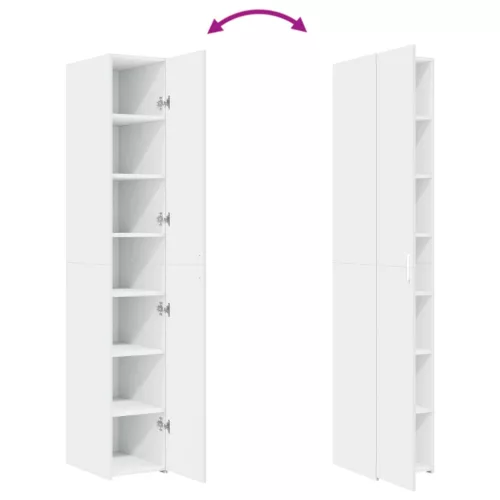  fehér szerelt fa magasszekrény 30 x 42,5 x 185 cm