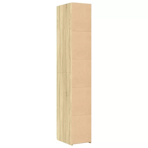  sonoma tölgy színű szerelt fa magasszekrény 30 x 42,5 x 185 cm