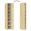  sonoma tölgy színű szerelt fa magasszekrény 30 x 42,5 x 185 cm