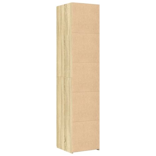  sonoma tölgy színű szerelt fa magasszekrény 40 x 42,5 x 185 cm