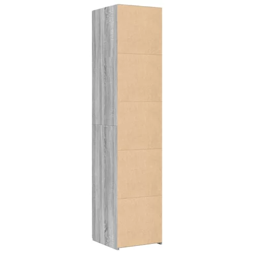  szürke sonoma színű szerelt fa magasszekrény 40 x 42,5 x 185 cm