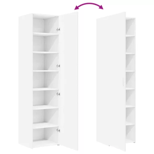  fehér szerelt fa magasszekrény 45 x 42,5 x 185 cm