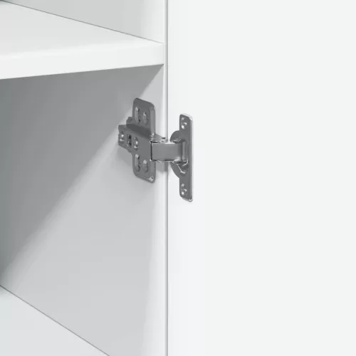  fehér szerelt fa magasszekrény 45 x 42,5 x 185 cm