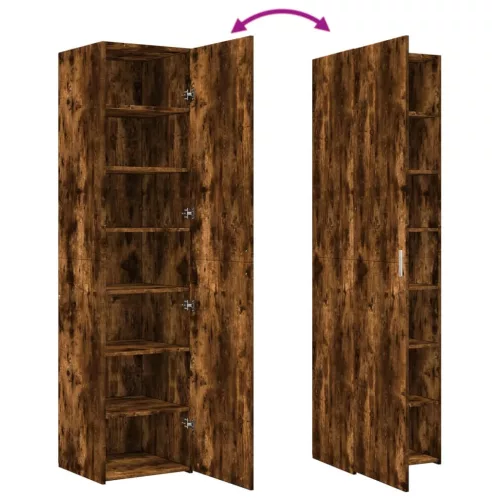  füstös tölgy színű szerelt fa magasszekrény 45 x 42,5 x 185 cm