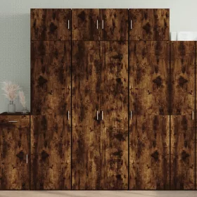    füstös tölgy színű szerelt fa magasszekrény 70 x 42,5 x 185 cm