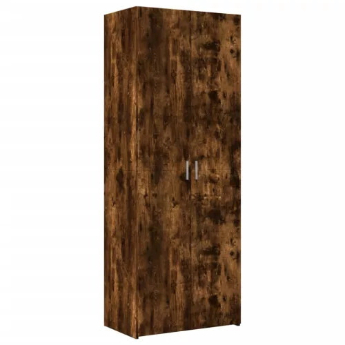 füstös tölgy színű szerelt fa magasszekrény 70 x 42,5 x 185 cm