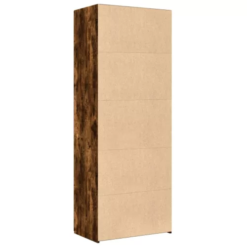  füstös tölgy színű szerelt fa magasszekrény 70 x 42,5 x 185 cm