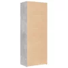  betonszürke szerelt fa magasszekrény 70 x 42,5 x 185 cm