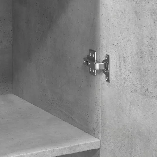  betonszürke szerelt fa magasszekrény 70 x 42,5 x 185 cm