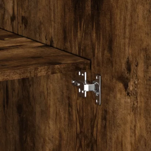  füstös tölgy színű szerelt fa magasszekrény 80 x 42,5 x 185 cm