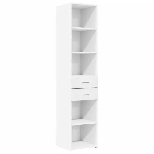  fehér szerelt fa magasszekrény 40 x 42,5 x 185 cm