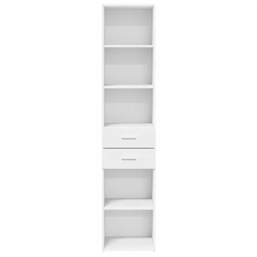  fehér szerelt fa magasszekrény 40 x 42,5 x 185 cm