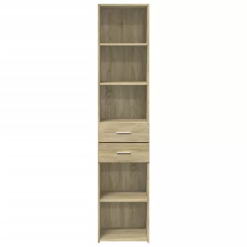  sonoma tölgy színű szerelt fa magasszekrény 40 x 42,5 x 185 cm